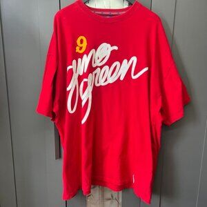Gino Green Global  Red  Shortsleeve  Graphic  T-shirt  Mens  Size 5XL